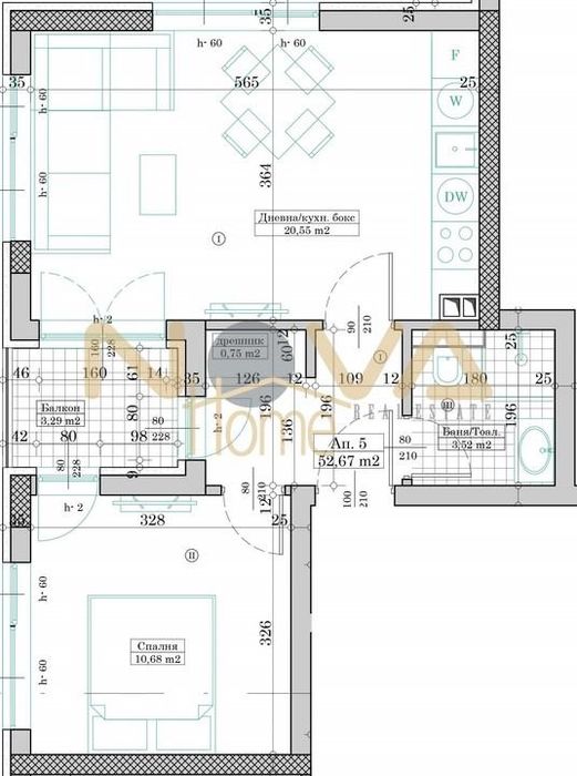 2-стаен в Варна-Кайсиева градина площ 61 цена 97200