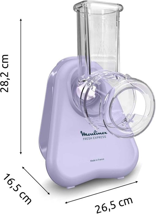 Moulinex Fresh Express DK8546E0 Електрическа ренде за зеленчуци, 4в1, Настъргване, Рязане, Ренде, Аксесоари, подходящи за съдомиялна