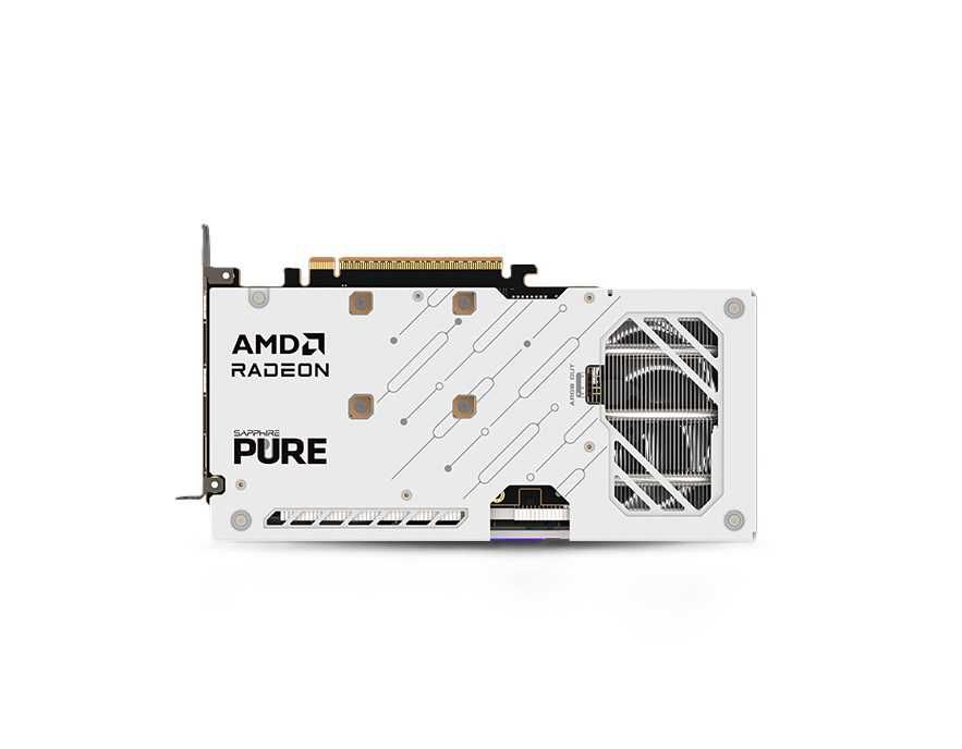 { 9060 XT Sapphire Pure 16GB GDDR6 (2 кулера) [White]