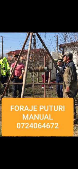 Lucrari foraje puturi manual