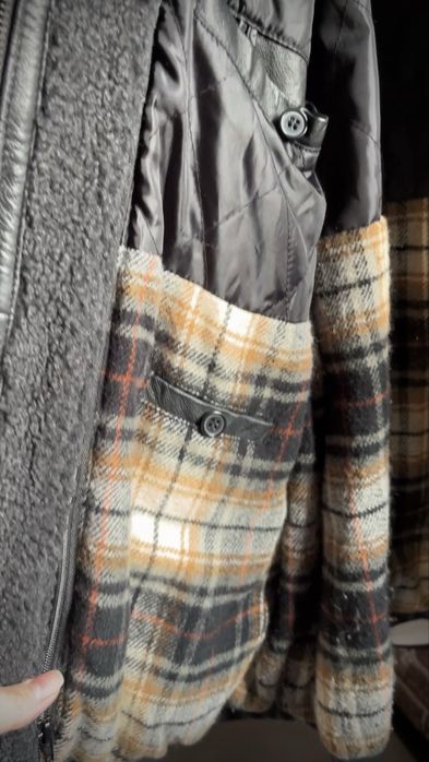 Кожаная куртка зимняя