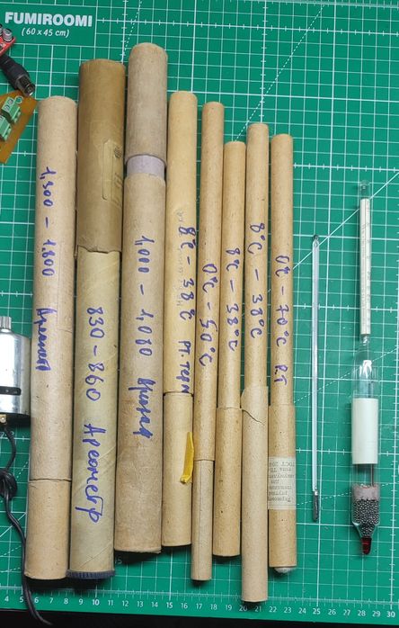 Ареометры, термометры советского производства