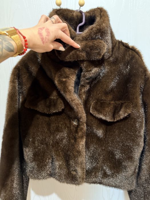 Палто Zara  с косъм