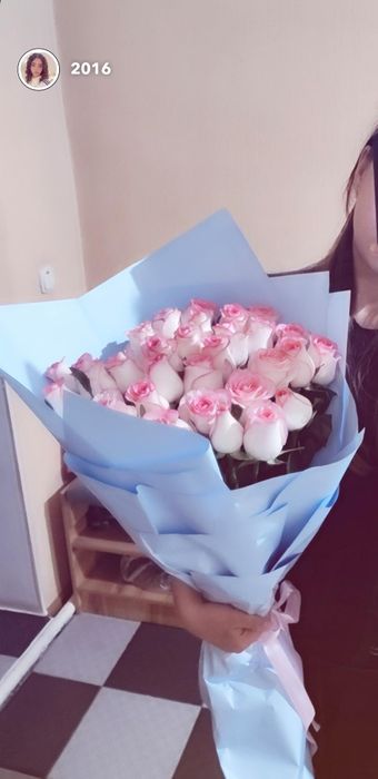 Красивые длинные розы 30 шт