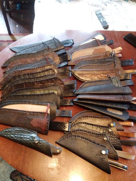 Кания за нож от естествена кожа