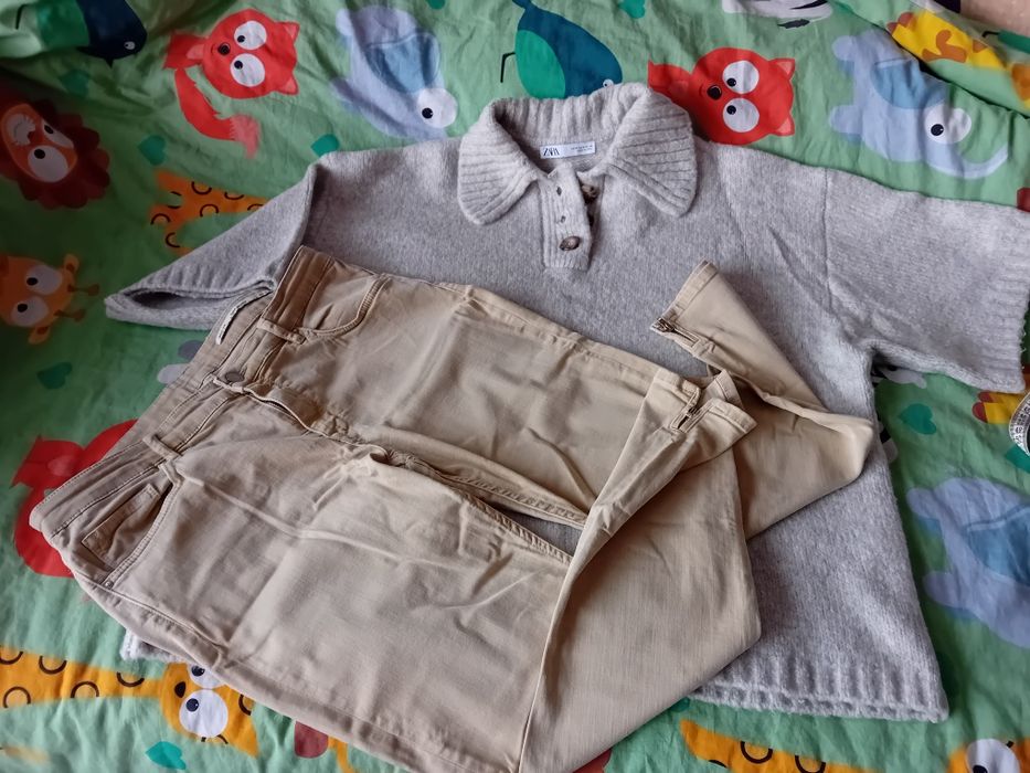 Лот дънки и страхотна блуза ZARA