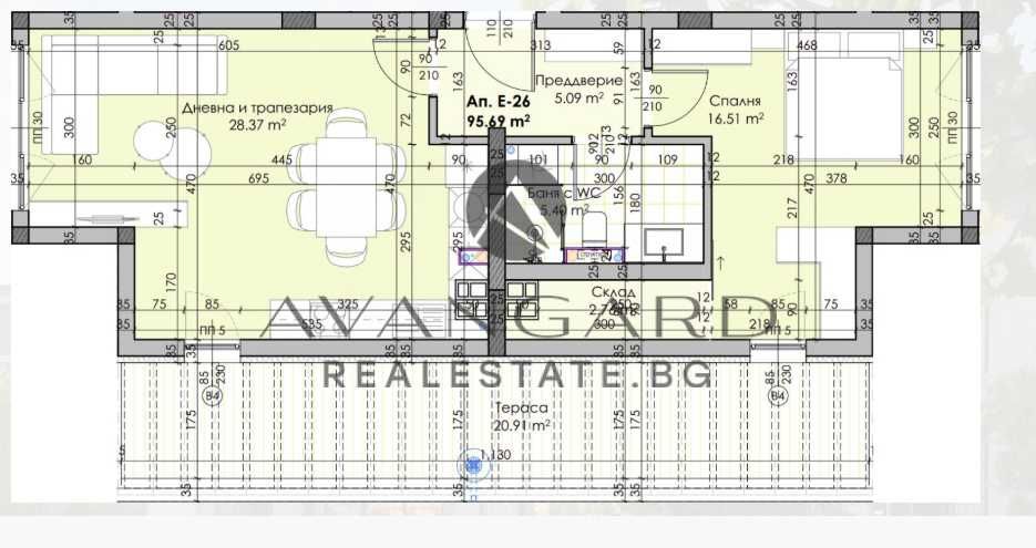 Продава се Двустаен апартамент в Пловдив, Остромила - 109 кв.м за 634 €/кв.м - Снимка #4