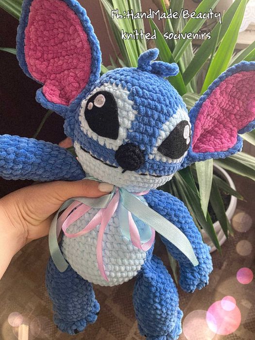 Плюшена плетена играчка Стич