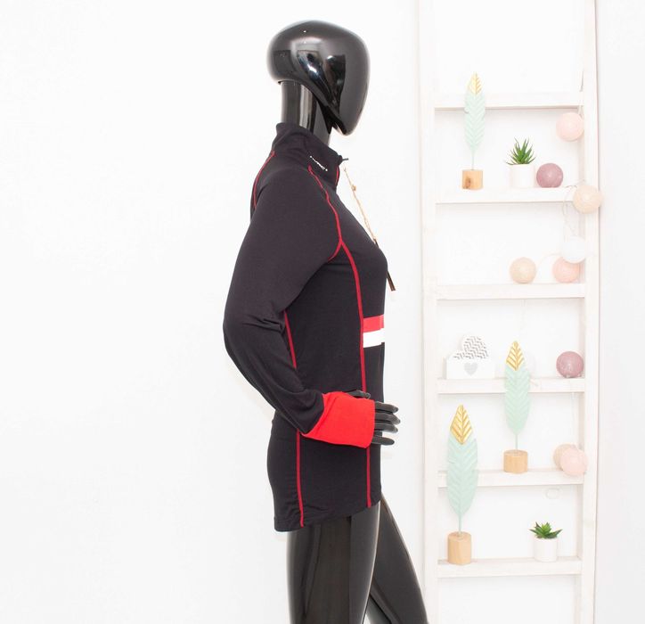 Revolution Race BambooSkin дамска блуза с цип термо бельо черна нова L