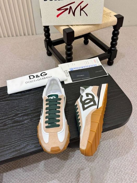 D&G DG Logo Sneaker "White/Beige/Green" - размер 45