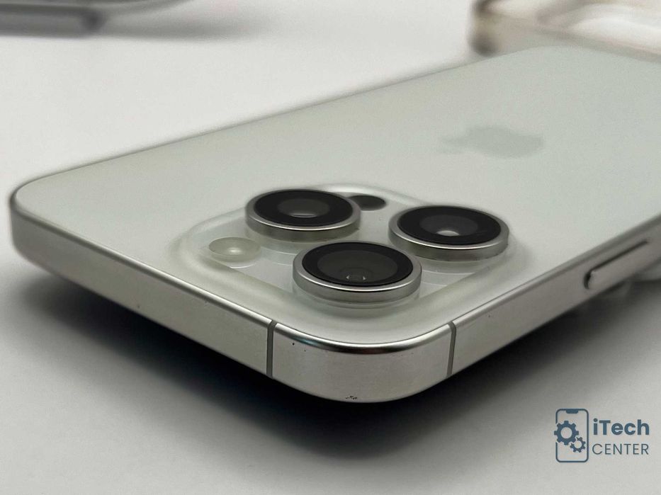 iPhone 15 Pro MAX, 256GB, White, 100% батерия, КАТО НОВ, ГАРАНЦИЯ!