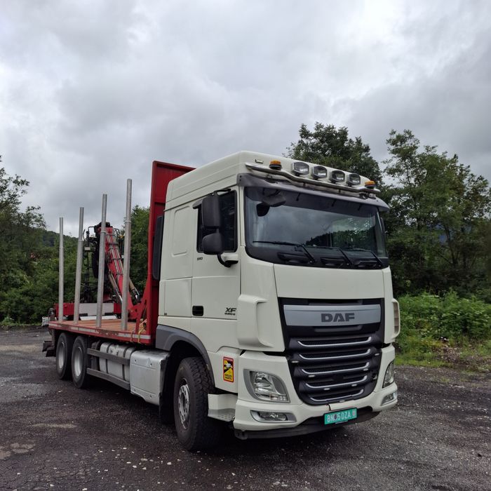 Camion DAF forestier, 2017/12, cu macara Jonsered 1400Z95