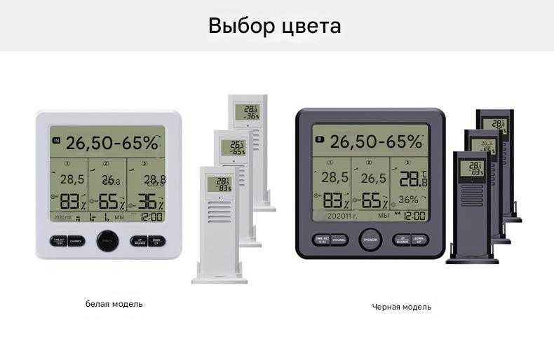 Термометр/Гигрометр Termometr 4х канальный беспроводной