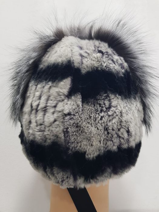 Caciula iarna din blana naturala chinchilla model 2026