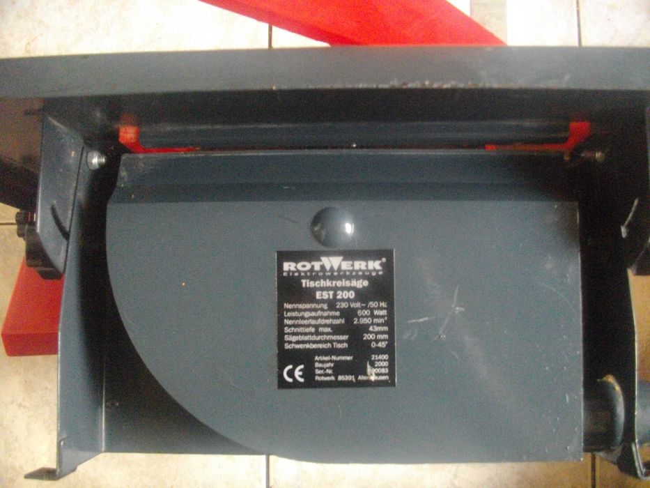 Немски настолен циркуляр 600W Rotwerk/ 720W Einhell ф200-205мм