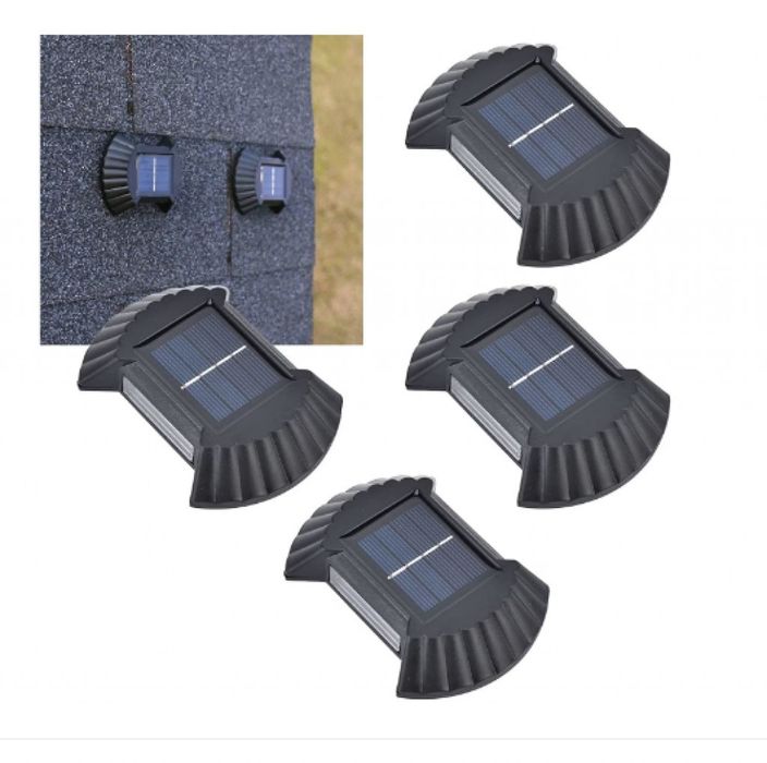 Комплект от 4 външни соларни лампи с LED, Прахоустойчиви