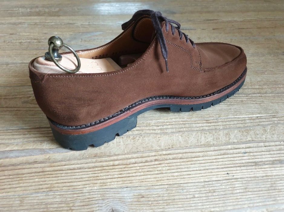 Pantofi derby Fabian Zug piele întoarsă, mărimea 42