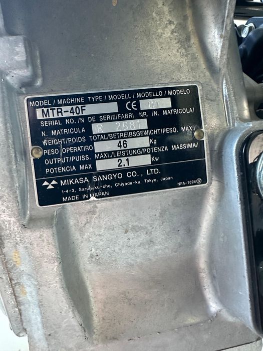 Mai compactor mikasa mtr40f ca nou