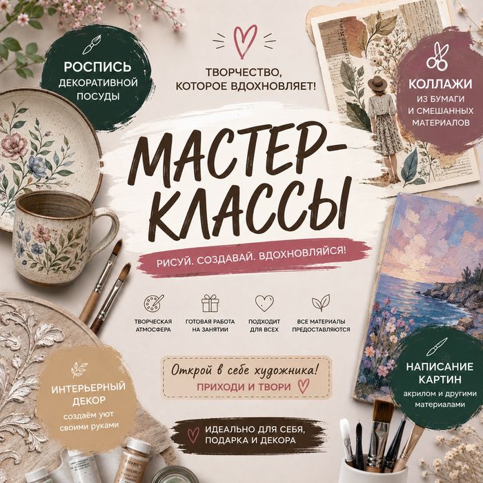 Мастер-классы по дпи. Роспись, живопись, декупаж