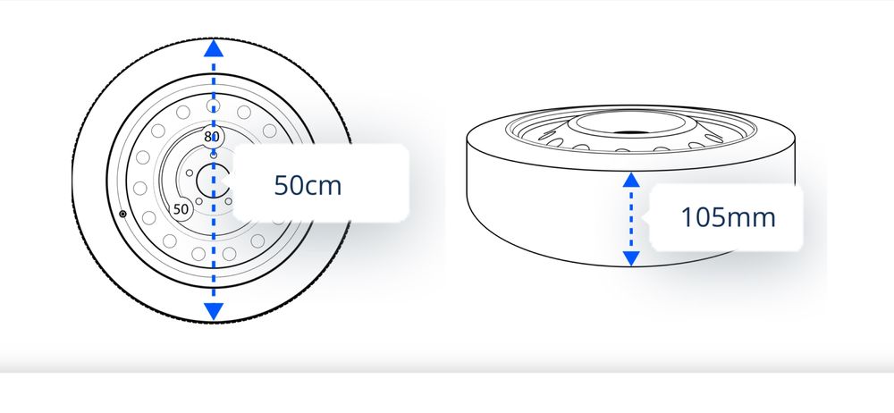 Roată de rezervă Slim FIAT SEICENTO