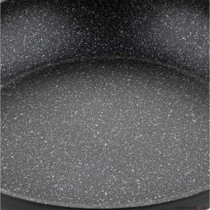 Tigaie din aluminiu, 24cm, manere din bachelit in imitatie de lemn, cu