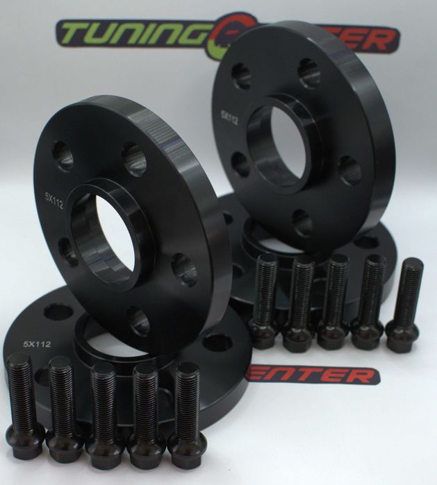 Set 4Flanse Distantiere Negre 13-16-20mm+ 20prezoane BMW Mercedes Audi