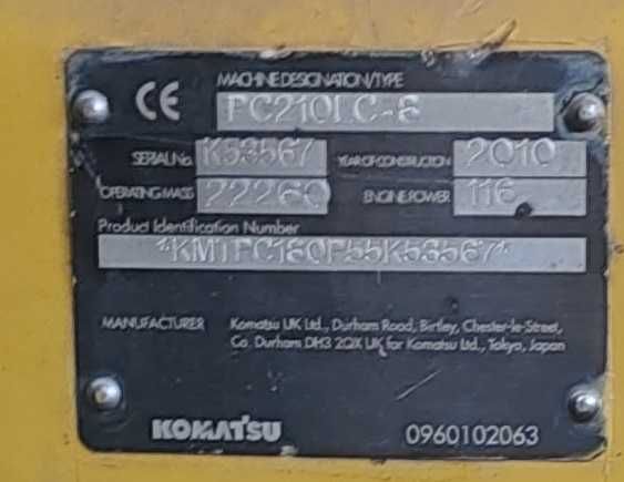 Motor Excavator Komatsu PC 210LC-8 An 2010