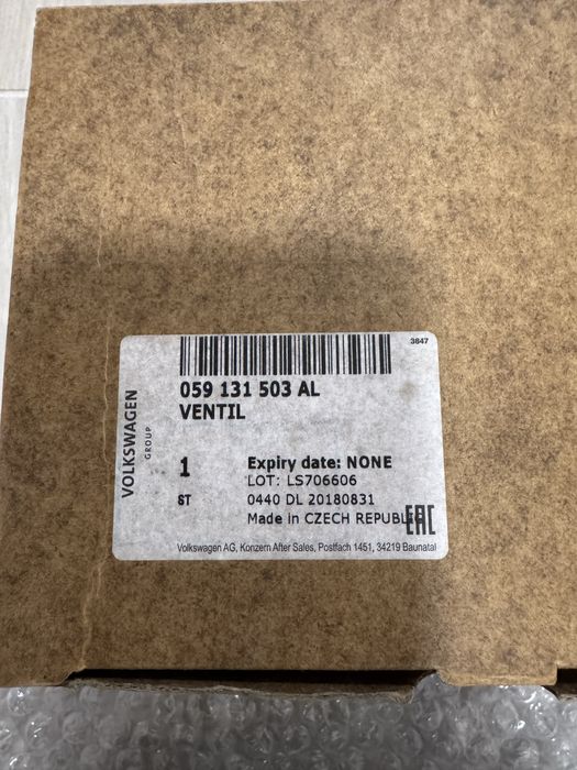 Ventil EGR original VW Audi 059131503AL – Nou în cutie