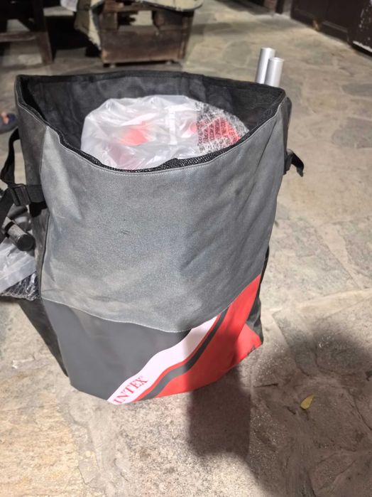 Надуваем Каяк Intex excursion Pro