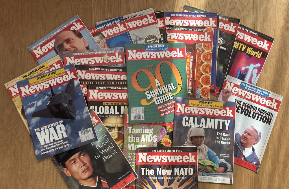 Reviste vechi Newsweek, anii ‘90, limba engleza