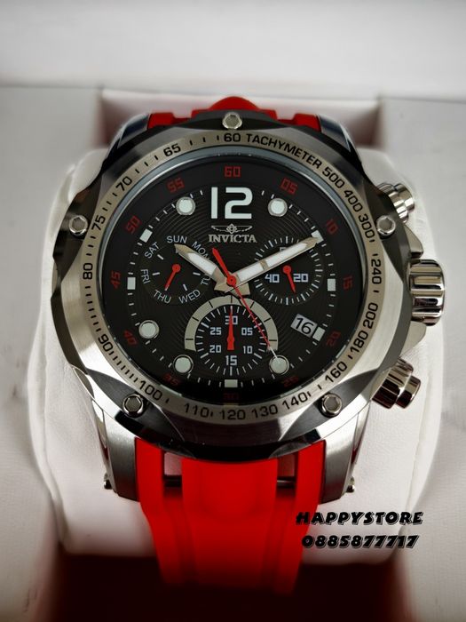 INVICTA Speedway Red Swiss Ronda Z60 51 mm, Инвикта нов мъжки часовник