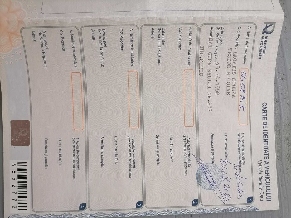 Suzuki dr 350 înscrisă în circulație