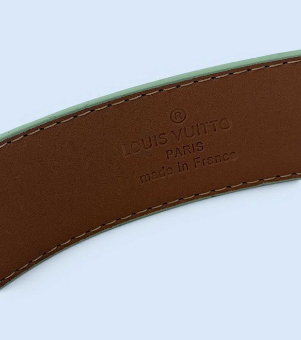 Curea Louis Vuitton – Model Monogram Verde Pastel | Elegantă & Rafinată