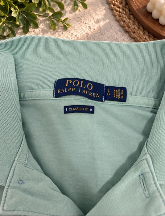 Polo Ralph Lauren Classic Fit L – tricou polo verde mentă – 100% bumbac