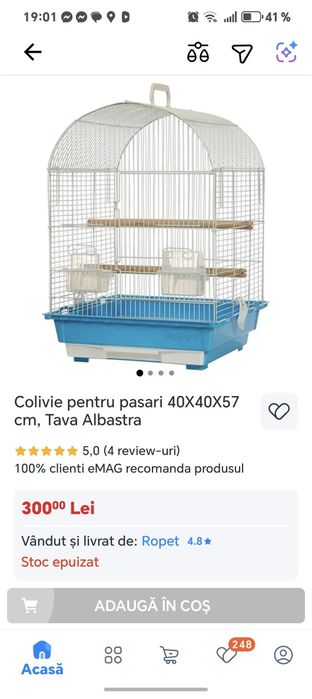 Colivie complet echipata peruși papagali