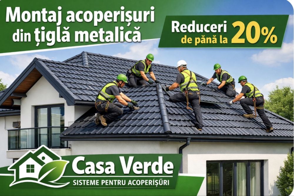 Servicii de acoperisuri, Dulgheri, Mansardari, Montaj total acoperis