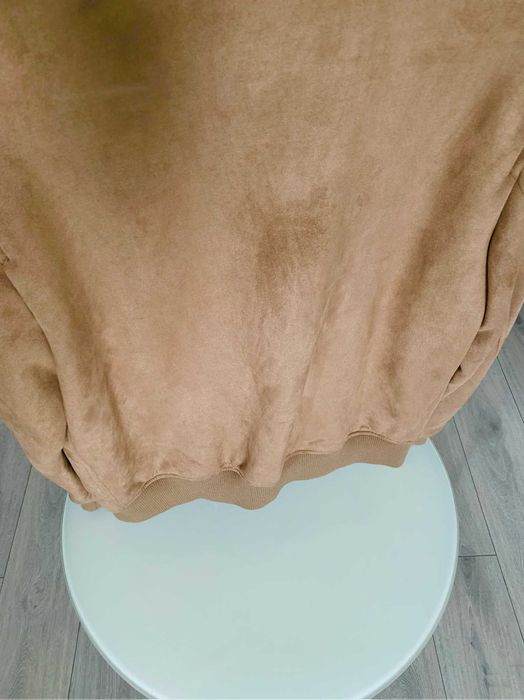 Geacă bărbați ZARA catifelată, M, maro camel, NOUĂ, Premium