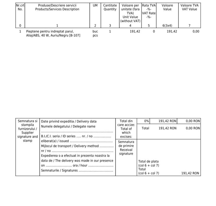 Pieptene pentru indreptat parul NOU 50% REDUCERE