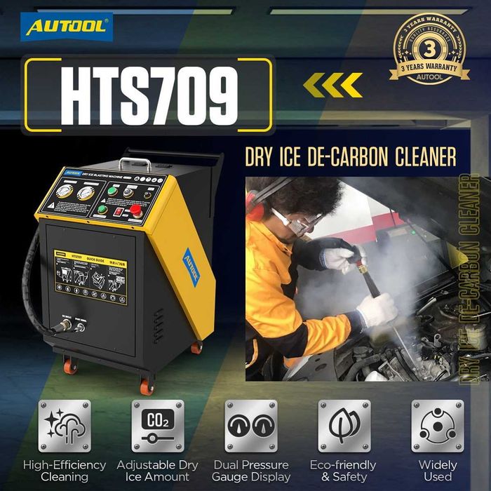 Професионална машина за почистване със сух лед AUTOOL HTS709