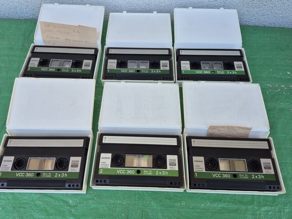 Vând 15 casete video 2000 VCC originale Grundig,Siemens,120,240,360min
