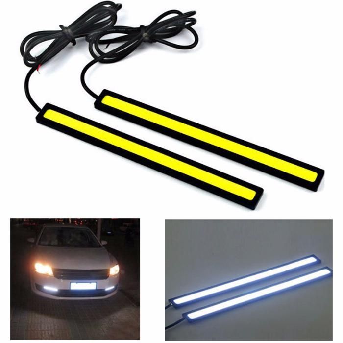 LED Дневни Светлини DRL COB Цял Диод 17cm, Бяла светлина Водоустойчиви