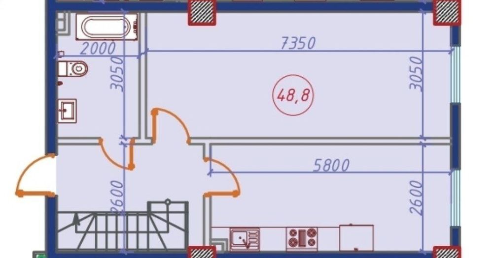 Юнусобод 16кв ЖК Туркистон 2комнатная 54квм +8квм  балкон кадастр ест