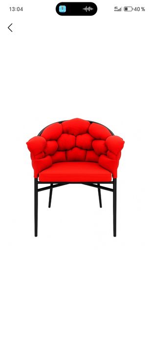 Кресло Aiko Fluffy красного цвета