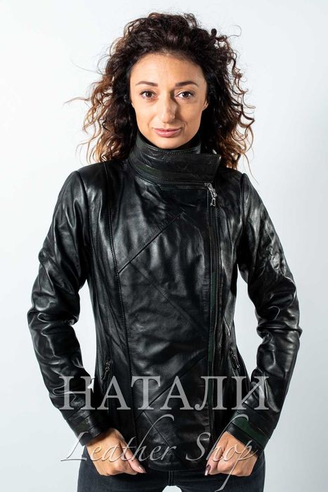 Дамско кожено яке Анжела Black 3 в 1