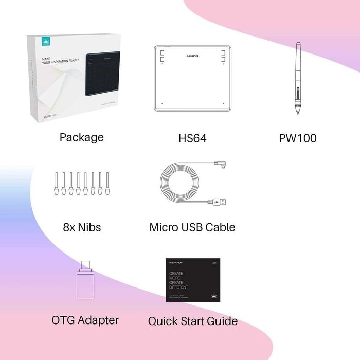 Графический планшет Huion HS64