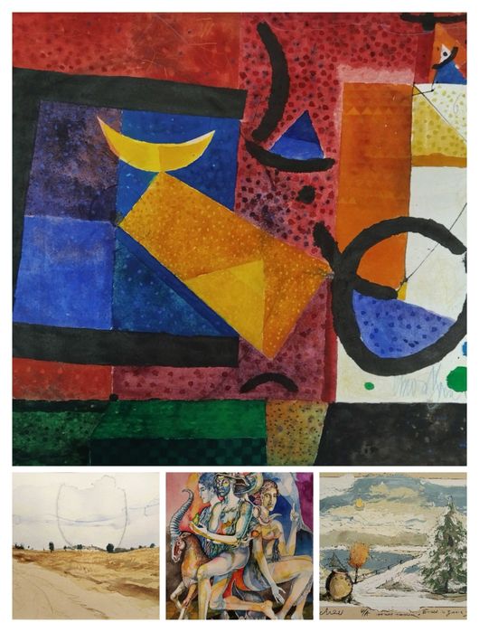 Картини на известни български художници Цанев, Лечев, Божков, Стоилов