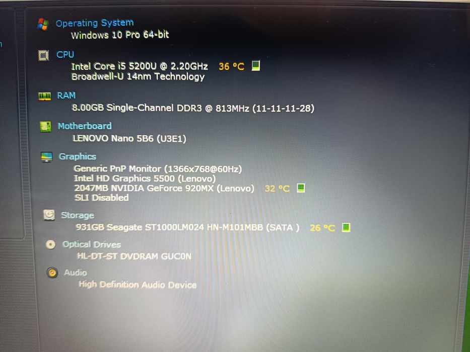 Hard disc laptop, 1TB sata 3  + windows 10 instalat