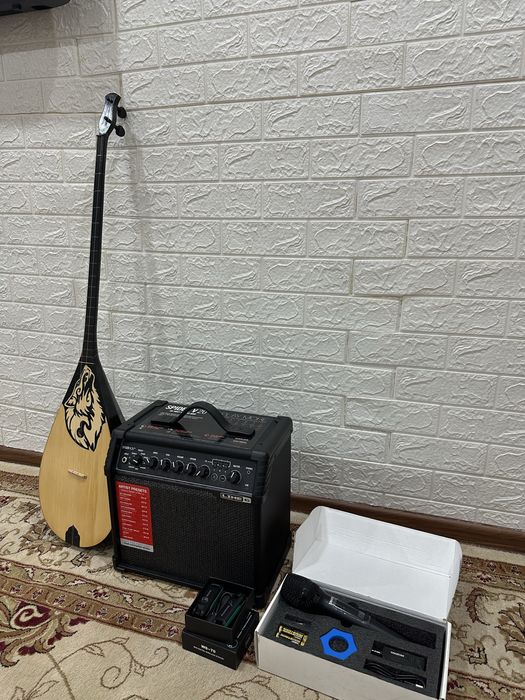 Продам срочно  комбоусилитель,домбра,микрофон