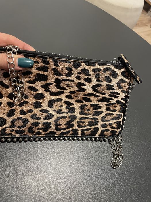 Мини леопардова чанта