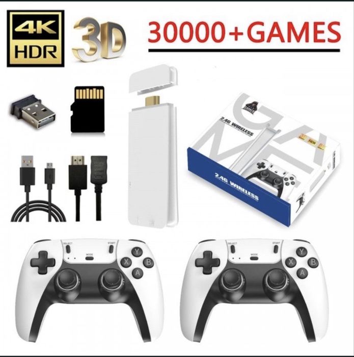 30000 Игри 4K Game Stick Reto Game Console 64GB